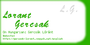 lorant gercsak business card