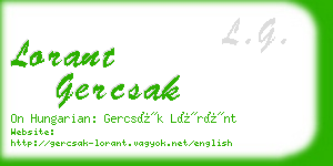 lorant gercsak business card